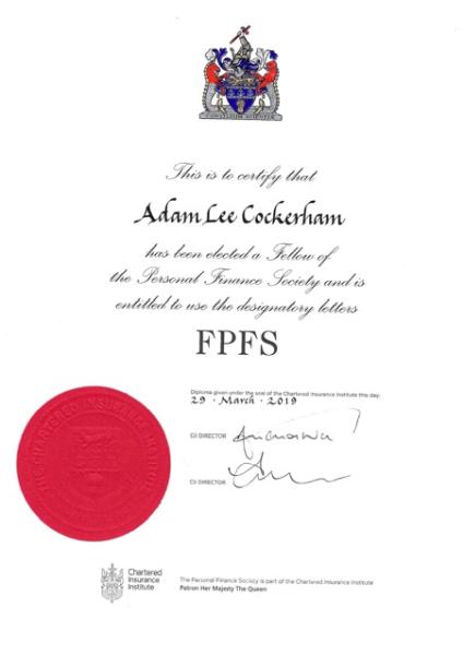 Adam Cockerham Fpfs - Chartered Financial Planner