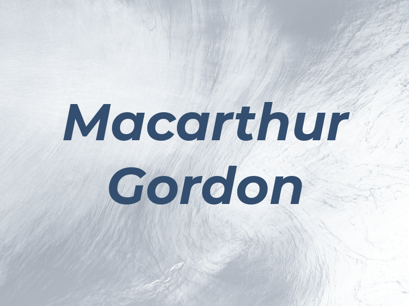 Macarthur Gordon