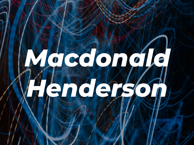 Macdonald Henderson