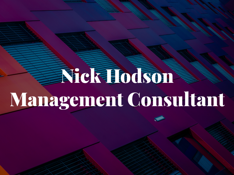 Nick Hodson Management Consultant