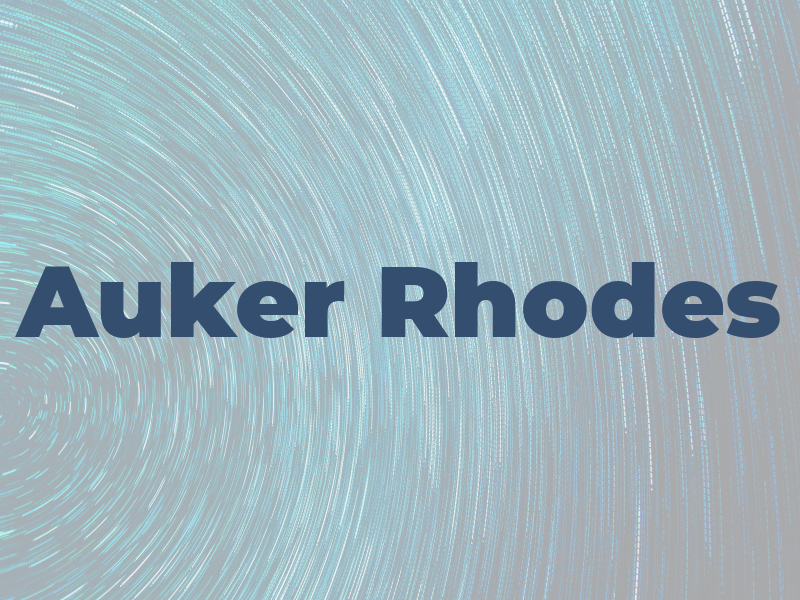 Auker Rhodes