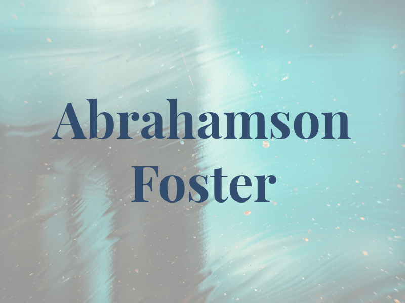 Abrahamson Foster