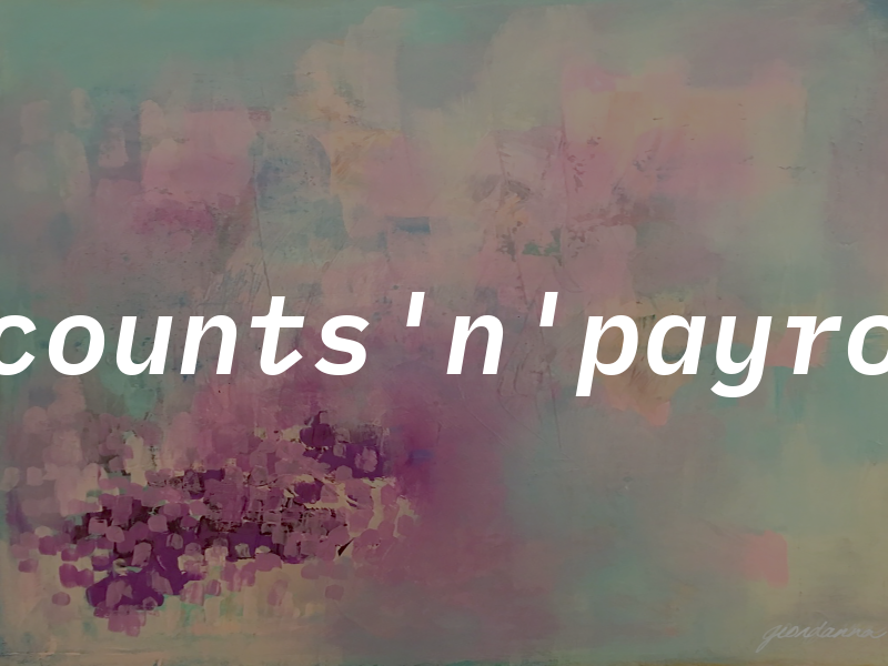 Accounts'n'payroll