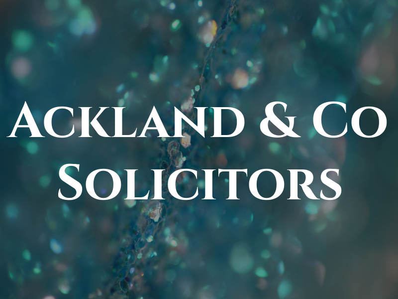 Ackland & Co Solicitors