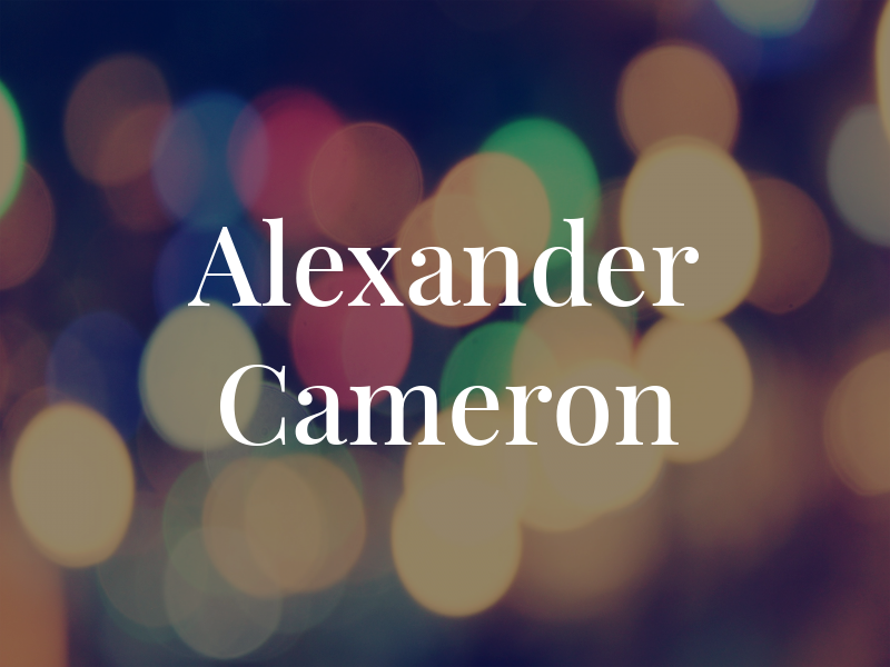 Alexander Cameron