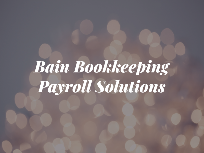 CJ Bain Bookkeeping & Payroll Solutions