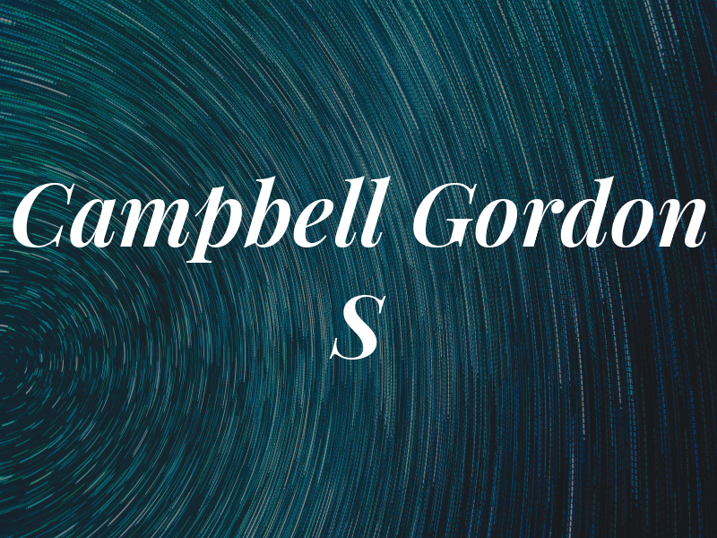 Campbell Gordon S