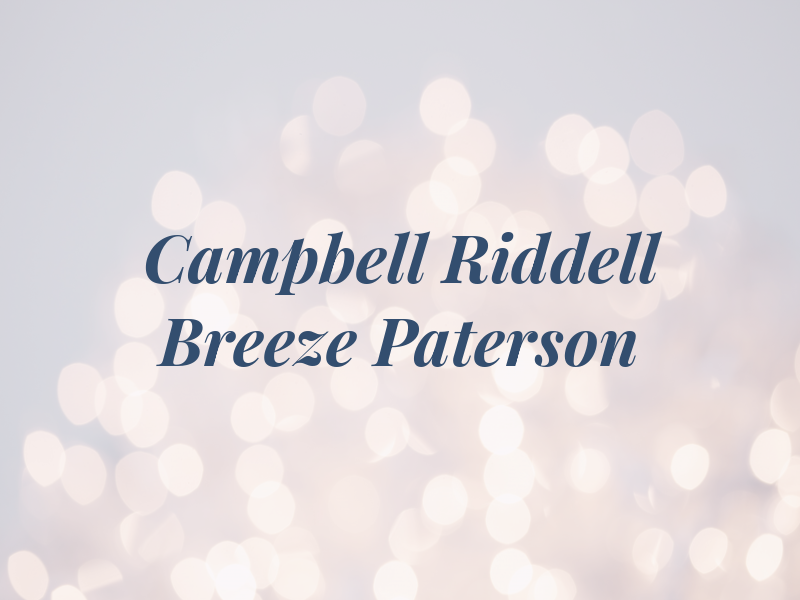 Campbell Riddell Breeze Paterson