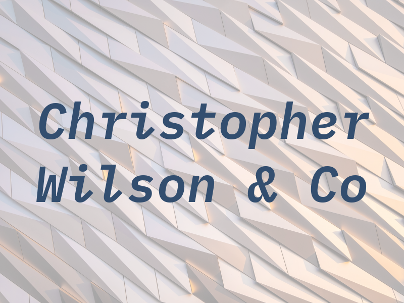 Christopher Wilson & Co