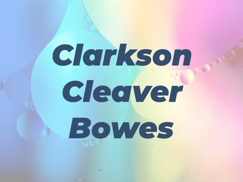 Clarkson Cleaver & Bowes