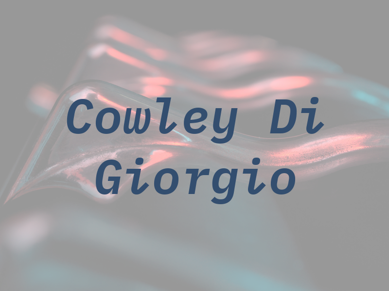 Cowley Di Giorgio