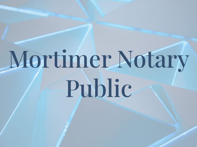 Fay A Mortimer Notary Public