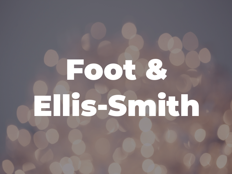Foot & Ellis-Smith