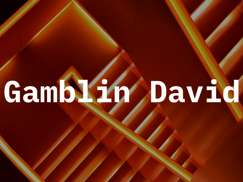 Gamblin David