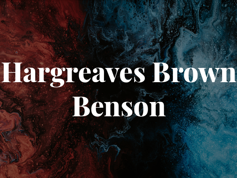 Hargreaves Brown & Benson