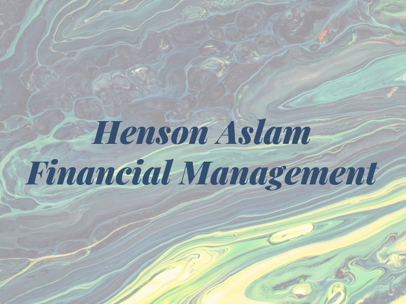 Henson Aslam Financial Management