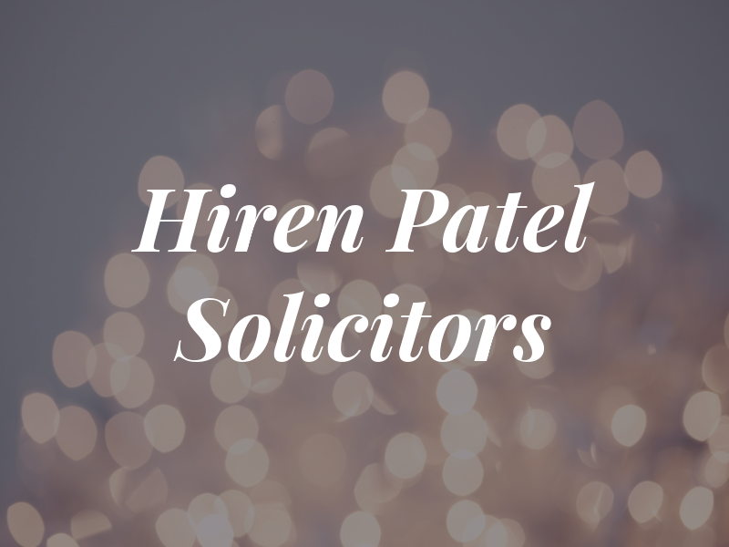 Hiren Patel Solicitors