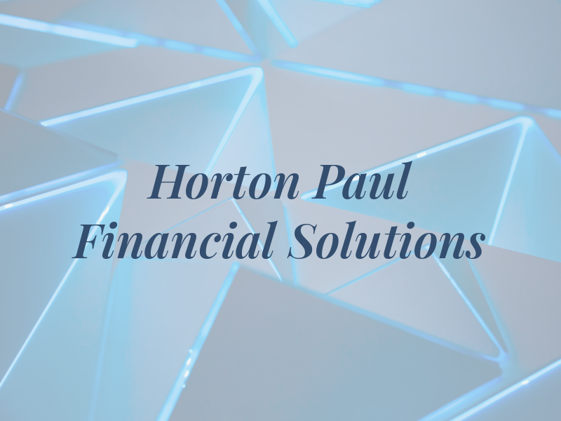 Horton Paul Financial Solutions