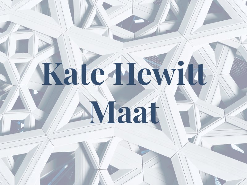 Kate Hewitt Maat