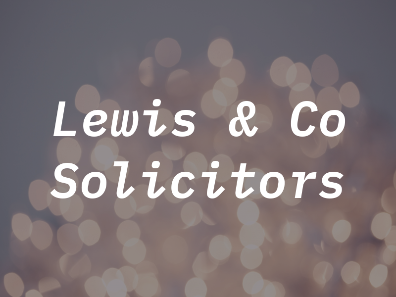 Lewis & Co Solicitors