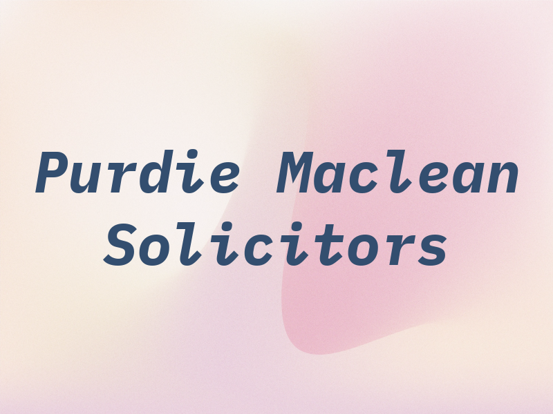 Purdie Maclean Solicitors