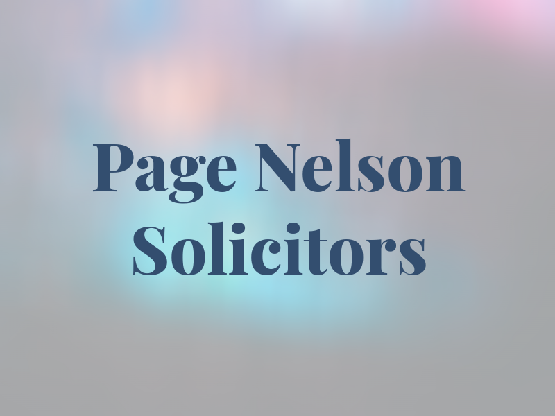 Page Nelson Solicitors