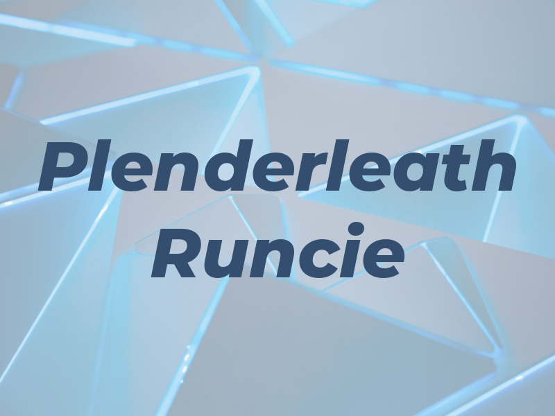 Plenderleath Runcie