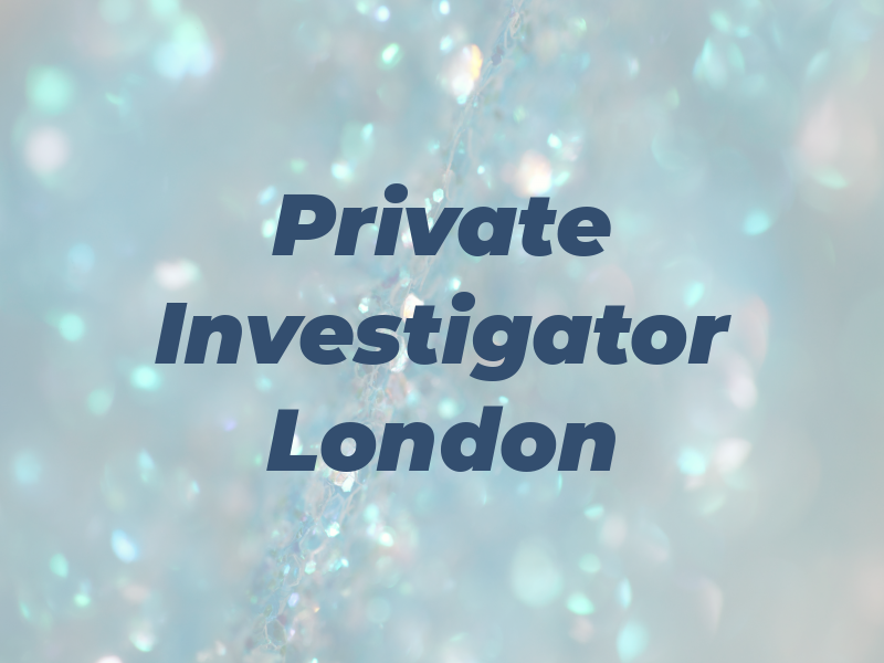 Private Investigator London