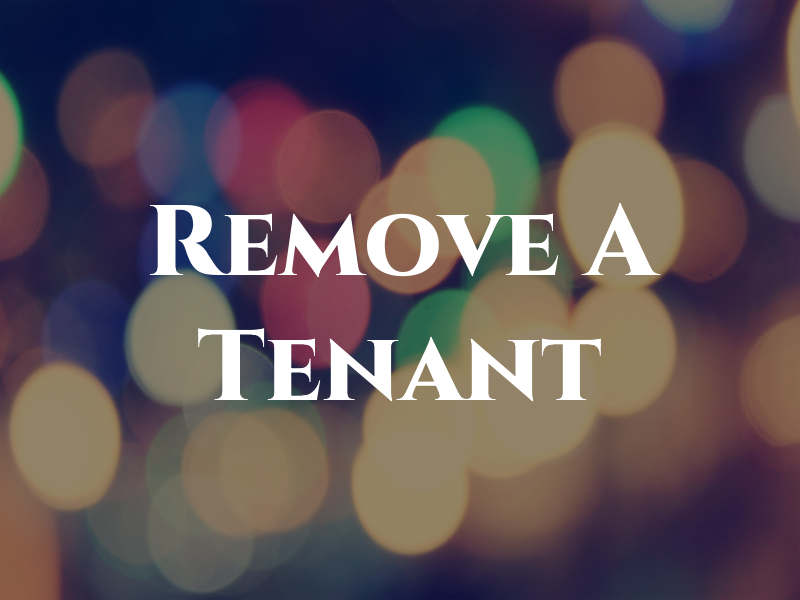 Remove A Tenant