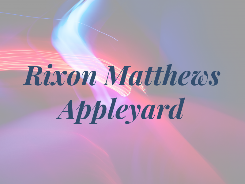 Rixon Matthews Appleyard