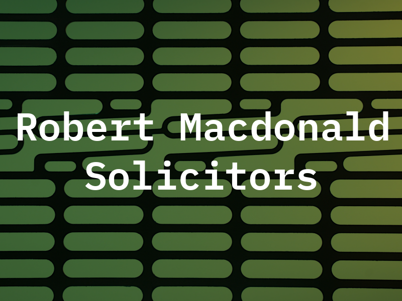 Robert F Macdonald Solicitors