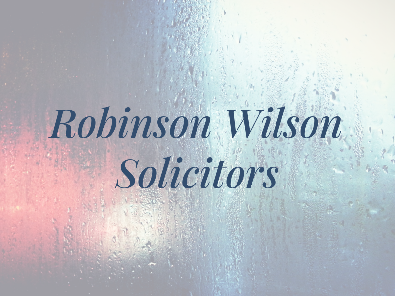 Robinson Wilson Solicitors