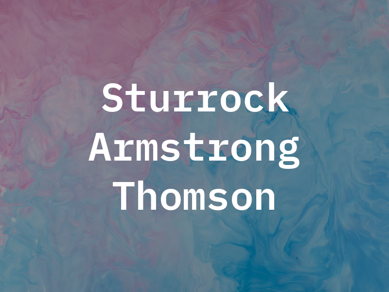 Sturrock Armstrong & Thomson