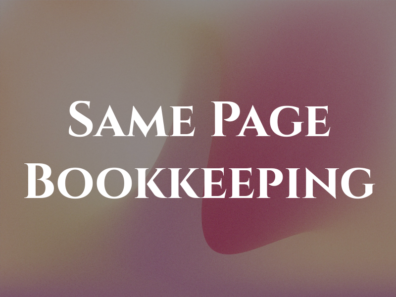Same Page Bookkeeping