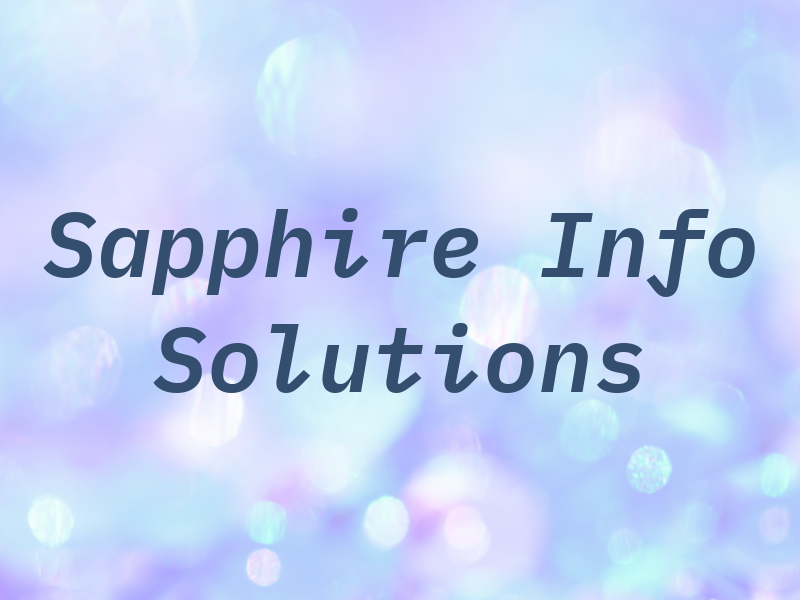 Sapphire Info Solutions