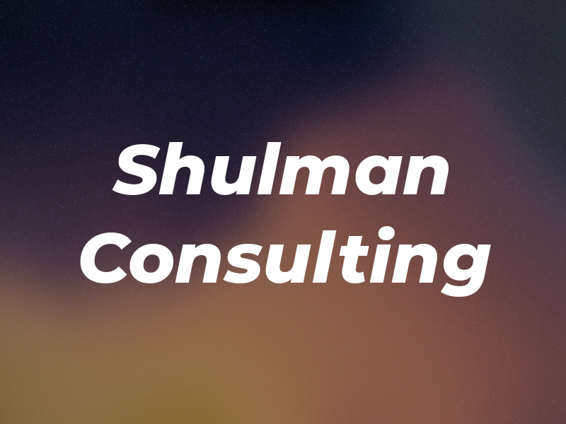 Shulman Consulting