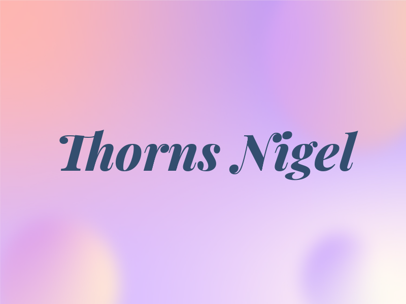 Thorns Nigel