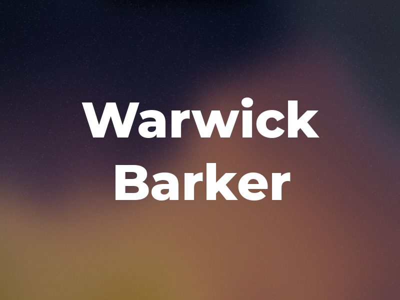 Warwick Barker