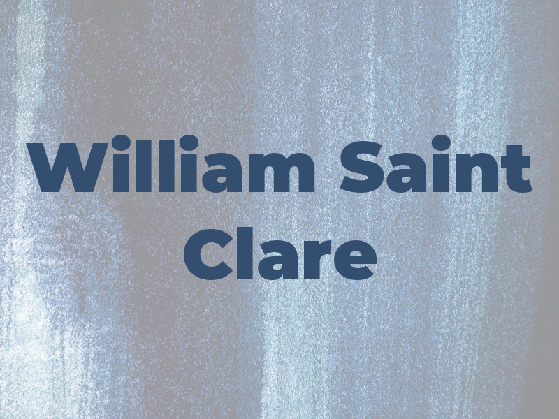 William Saint Clare