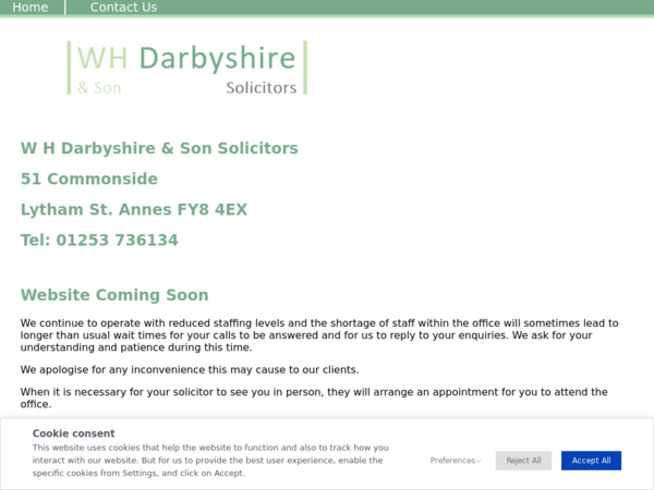 W H Darbyshire Solicitors