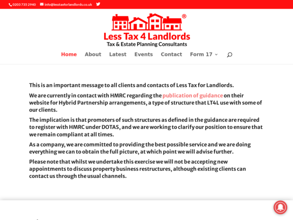 Less Tax For Landlords Limited