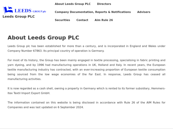 Leeds Group Plc