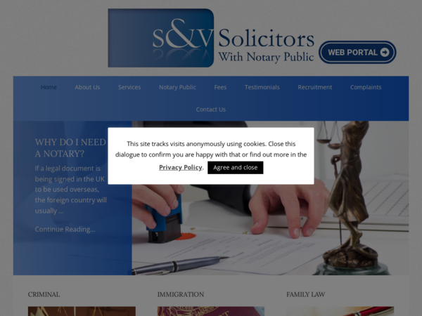 S & V Solicitors With Notary Public